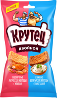 Гренки КРУТЕЦ 100г Двойной Краб и сметана