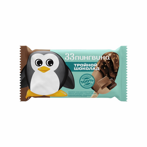 Мороженое 33 пингвина Тройной шоколад эскимо 80г