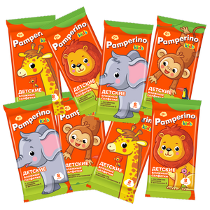 Влажные салфетки Pamperino 8 шт