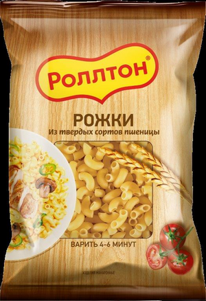 Макароны РОЛЛТОН Рожки 400г