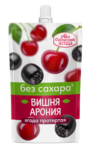 Ягода протертая  Вишня-Арония без сахара 250г