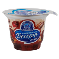 Десерт творожный с какао и вишней 130г