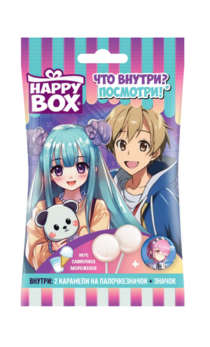 Хэппи Бокс значок+карамель на палочке 20г
