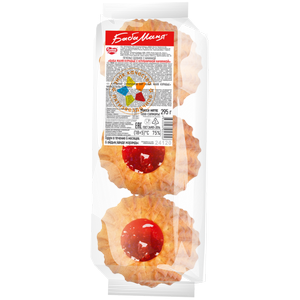Печенье Баба Маня курабье с клубничной начинкой 295г