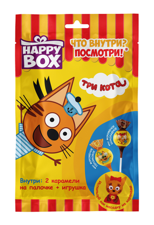 Карамель Три Кота игрушка+карамель на палочке 20г