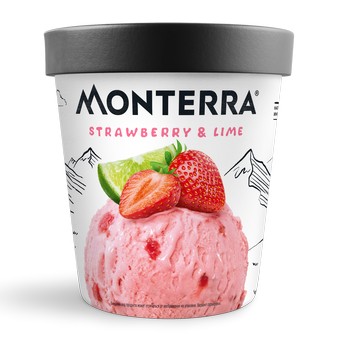 Мороженое Монтерра Клубника Лайм 298г