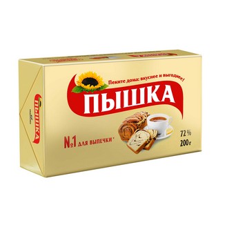 Маргарин Пышка для выпечки 72% 200г
