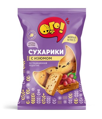Сухарики ОГО! с изюмом 250г