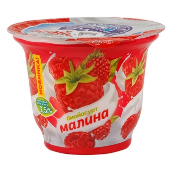Биойогурт Томское молоко 2-х слойный 2,5% Малина 180г