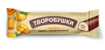 Сырок глазированный Творобушки Манго 20% флоу-пак 40 г