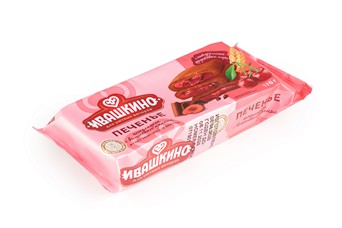 Печенье шоколадное с вишневым джемом Ивашкино 170г
