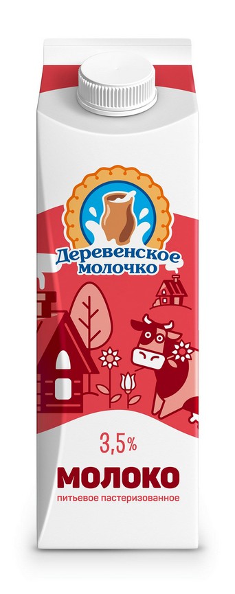 Молоко Деревенское молочко 3,5% 0,5 л