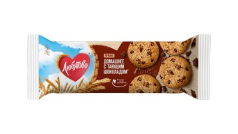 Печенье Любятово Домашнее с шоколадом 117г