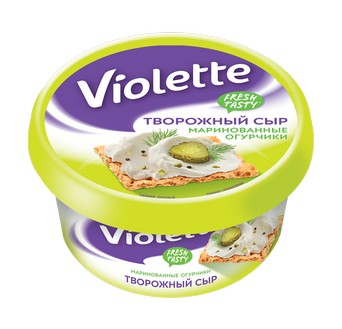 Сыр творожный Виолетта с огурцами и зеленью 70%