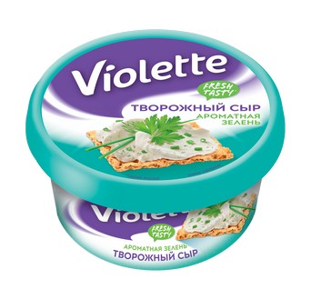 Сыр творожный Виолетта с зеленью 70%