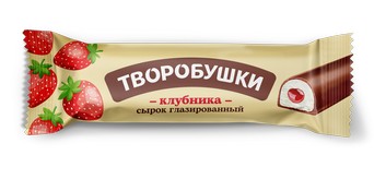 Сырок глазированный Творобушки Клубника 20% флоу-пак 40 г